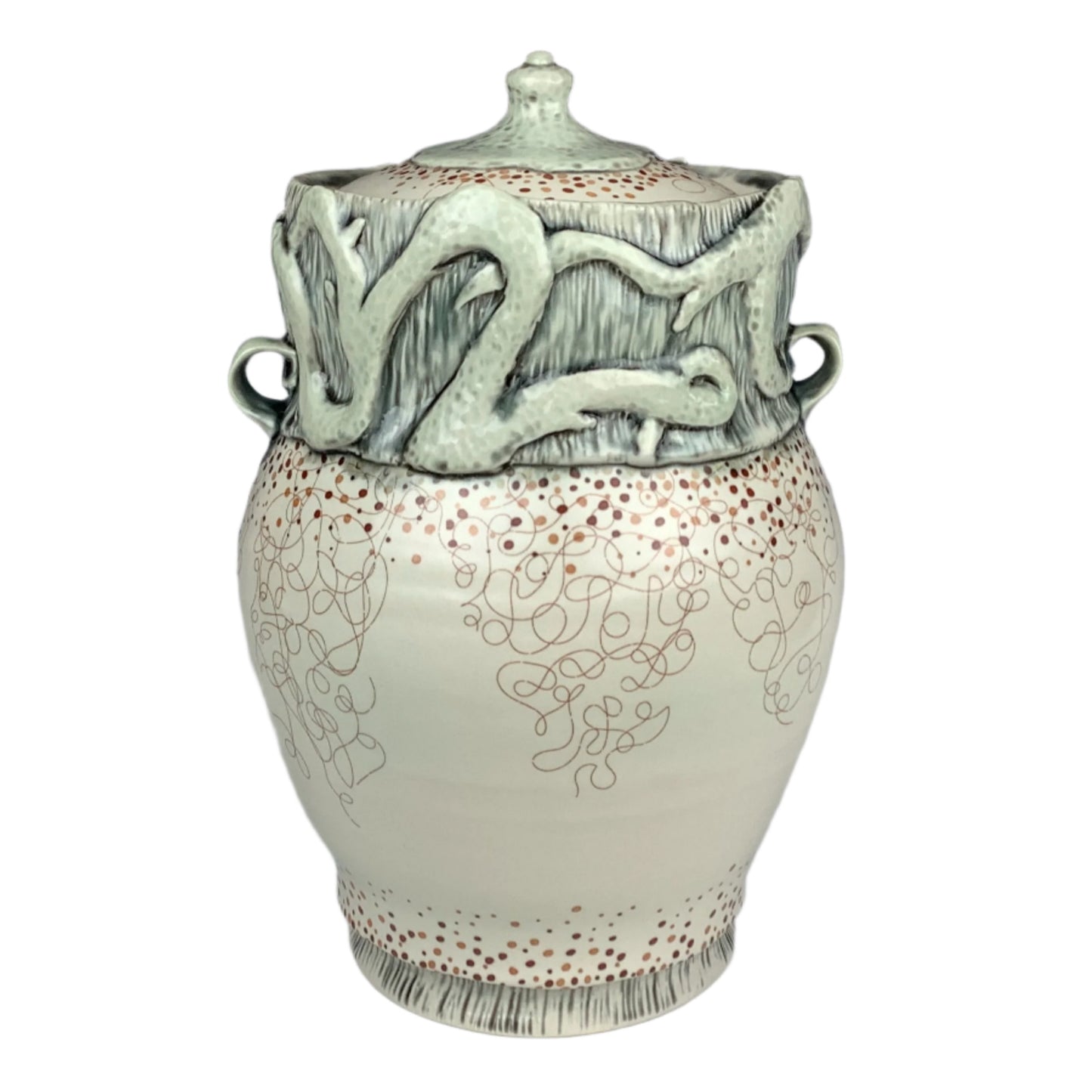 Jen Gandee - Large carved jar #336