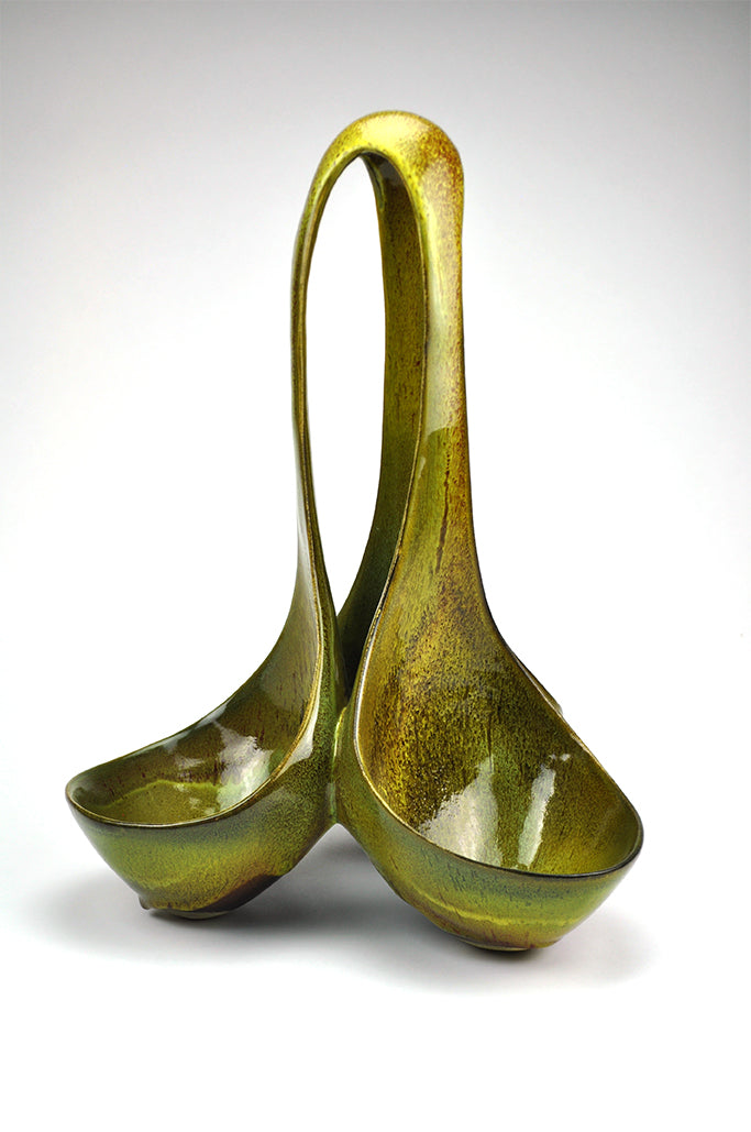 Errol Willett- Green 3-Laddle Bowl #23