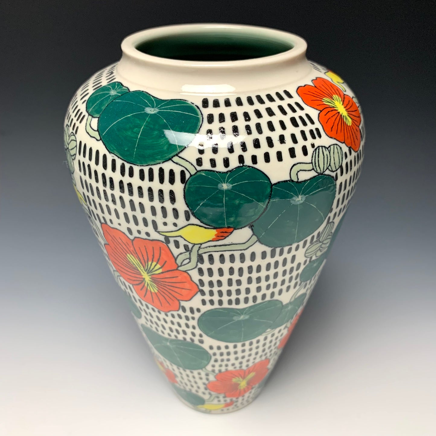 Courtney Eppel - Checkerboard Nasturtium Vase #26