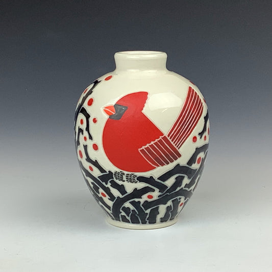 Courtney Eppel - Cardinal Vase #54
