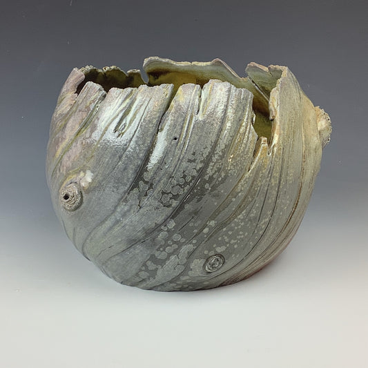 Karen Smith - Wood-fired, Wood-texture Vessel #46