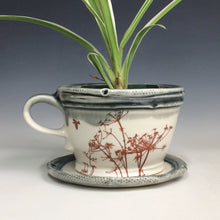 Load image into Gallery viewer, Jen Gandee - Flower Pot with Handle #234
