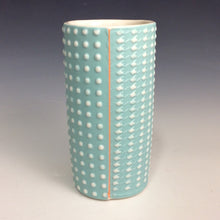 Load image into Gallery viewer, Kelly Justice Tall Tumbler - Turquoise Asanoha, Dots, Houndstooth #222
