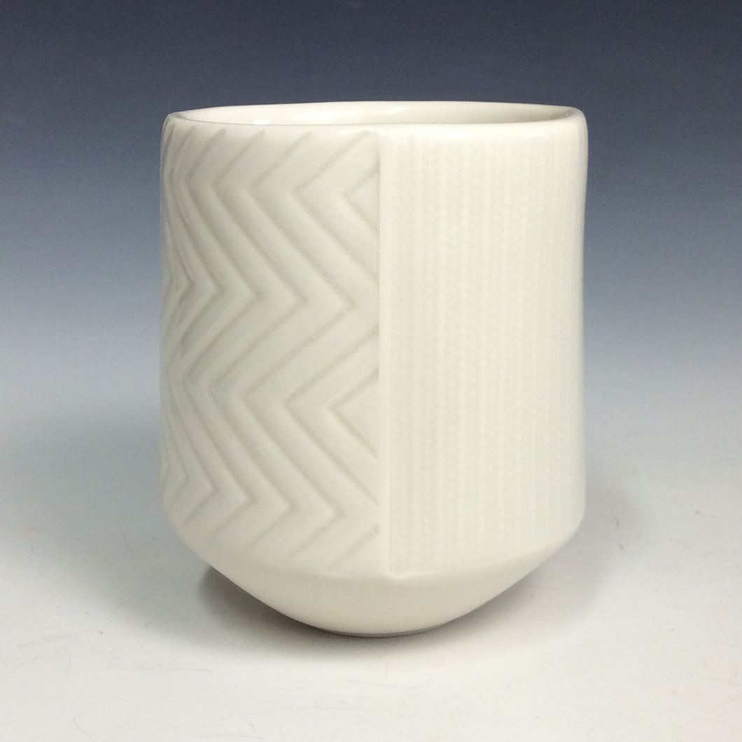 Kelly Justice-Tall White 4-Pattern Cup #9
