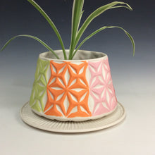 Load image into Gallery viewer, Kelly Justice Large Planter Set - Rainbow Thick Stripes #209

