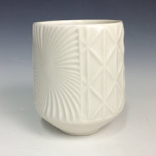 Load image into Gallery viewer, Kelly Justice Tall White 4-Pattern Cup #218
